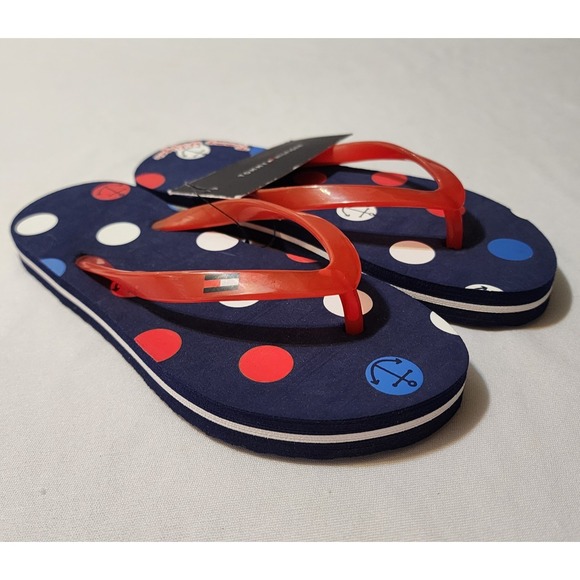 Tommy Hilfiger Girls Sandals Flip Flop Beach Pool Size M - Picture 2 of 6